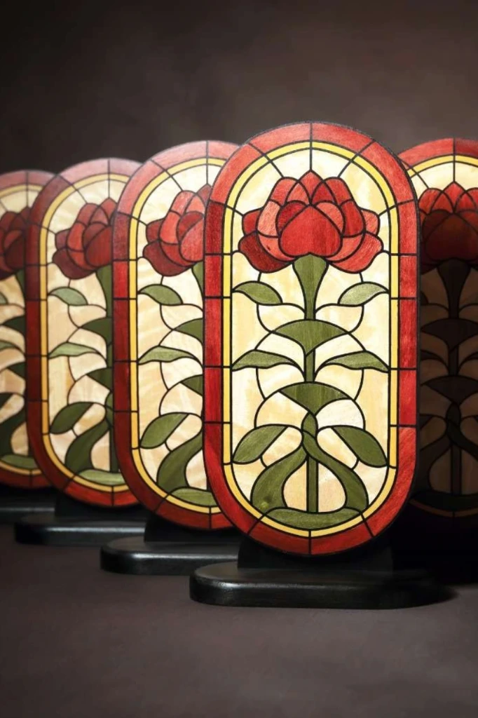 Rose glasswindow